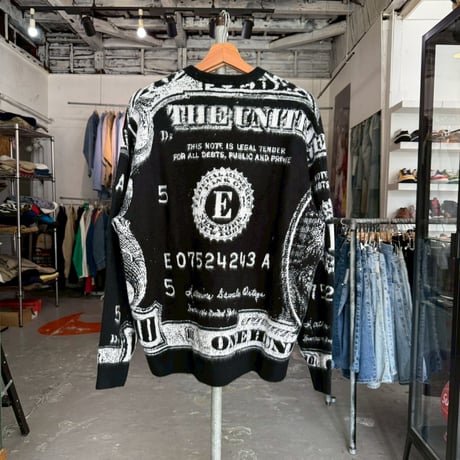 Supreme MONEY SWEATER BLACK LARGE 56552