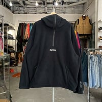 Supreme POLARTEC FACEMASK HALF ZIP HOODED SWEATSHIRT BLACK XXL 65462