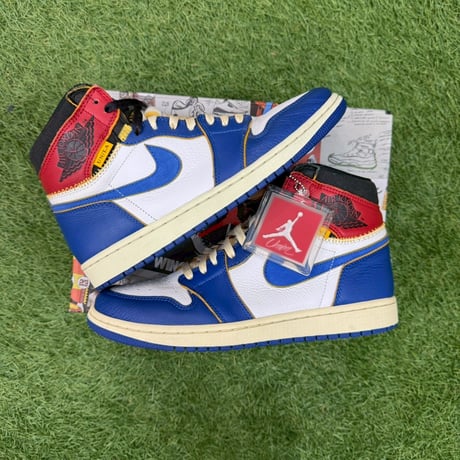 NIKE × UNION AIR JORDAN 1 RETRO HIGH NRG /UN STOME BLUE BV1300-146 27cm 43211