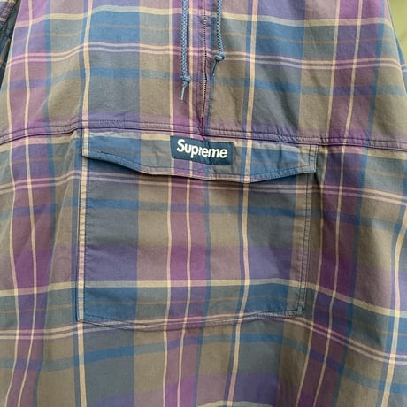 Supreme COTTON UTILITY ANORAK PLAID XL 76682