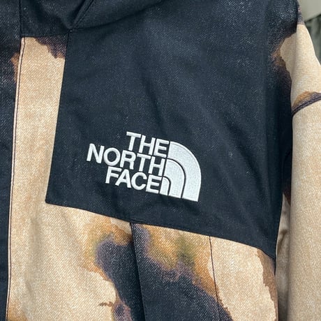 Supreme × THE NORTH FACE BLEACHED DENIM PRINT MOUNTAIN JACKET BLACK XL 65464