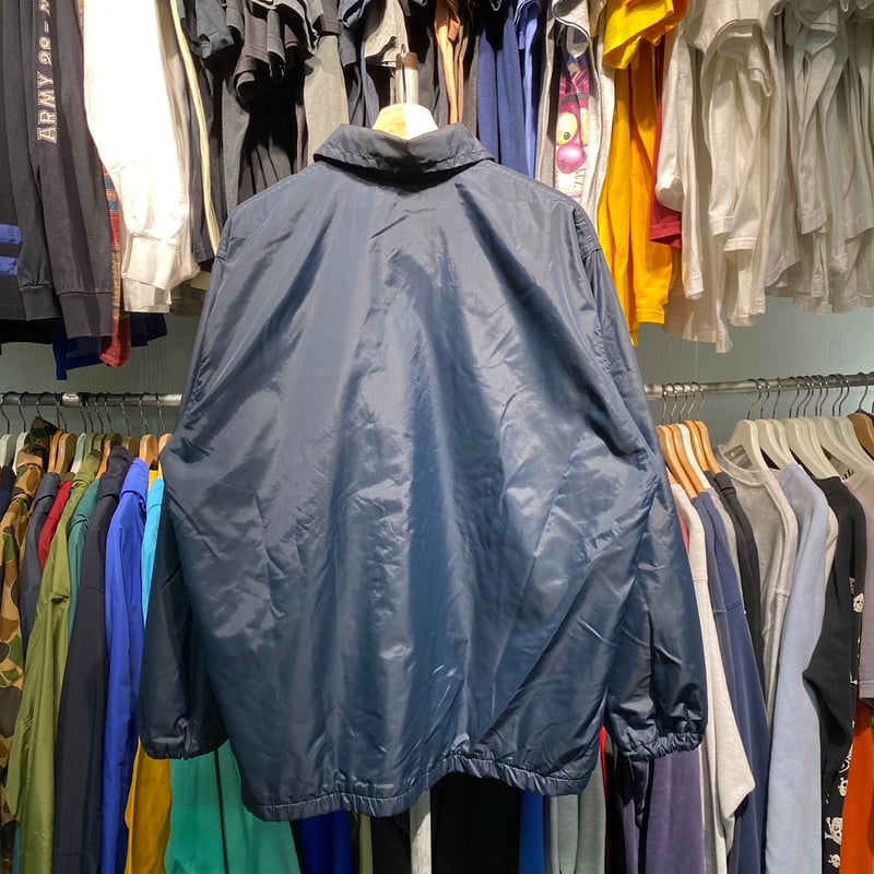 L.L.BEAN 80S CHIN STRAP NYLON COACH JACKET NAVY
