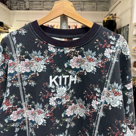 KITH PANEL CREWNECK SWEAT NAVY MULTI MEDIUM 17549