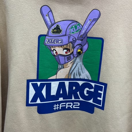 FR2 × XLARGE COLLABORATION WITH HOODIE BEIGE XL 92322