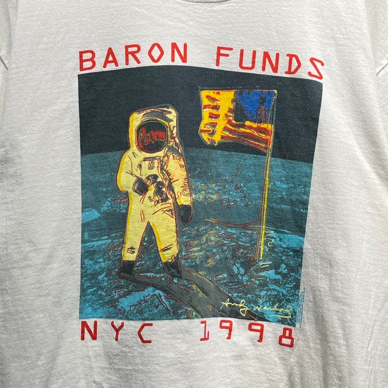 ANDY WARHOL BARON FUNDS NYC 1996 TEE WHITE LARG