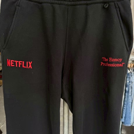 ENNOY × NETFLIX SWEAT PANT BLACK LARGE 17574