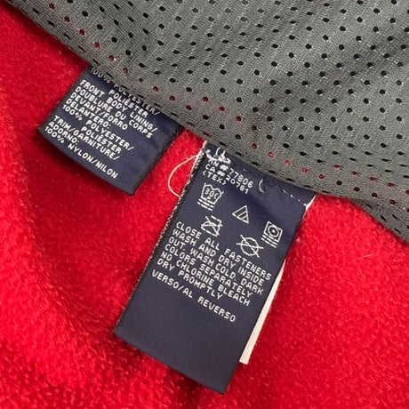 TOMMY HILFIGER 90S TECH FLECCE JACKET RED SMALL 63993