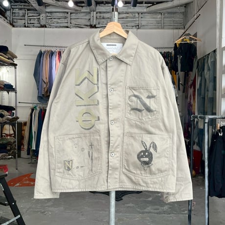 NEIGHBORHOOD 25SS MEMORIAL COVERALL JACKET GRAY MEIDUM 251AQNH-JKM01 26926