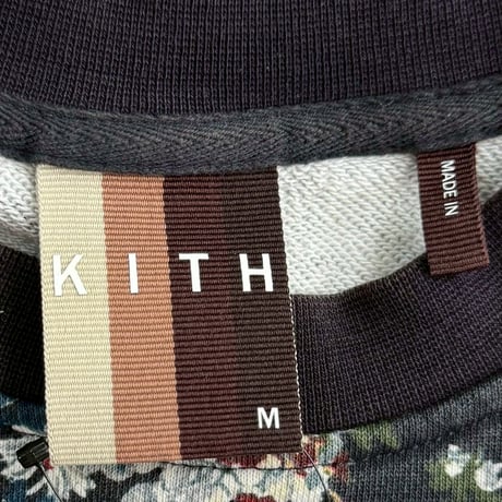 KITH PANEL CREWNECK SWEAT NAVY MULTI MEDIUM 17549