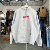 Supreme INSIDEOUT BOX LOGO HOODED SWEATSHIRT HEATHRE GREY LARGE 76709