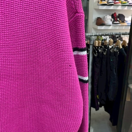Supreme CHEST STRIPE SWEATER PINK LARGE 26412