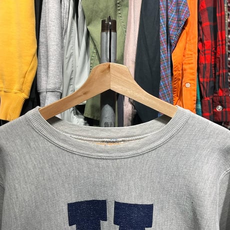 CHAMPION 90S RW SWEAT MASSACHUSETS GREY LARGE 29888