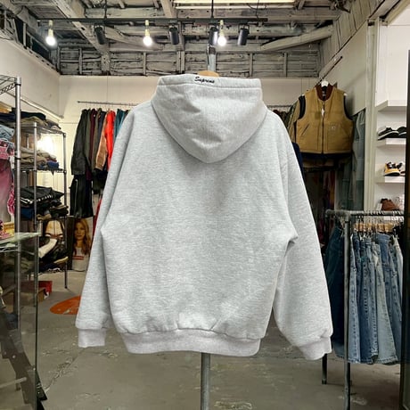 Supreme × DICKIES QUILTED LINED ZIP UP HOODED SWEATSHIRT ASH GREY MEDIUM 85650