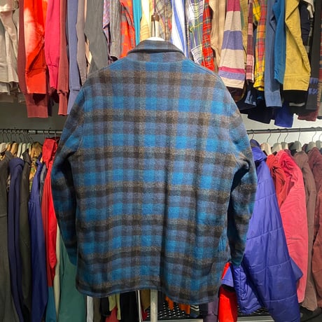 PENDLTON 50-60S REVERSIBLE WOOL/COTTON COAT BLUE/BEIGE fits LARGE 35968