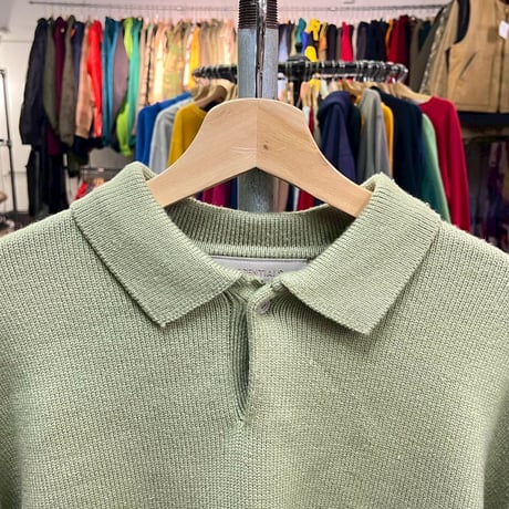 ESSENTIALS KNIT LS POLO SEAFORM SMALL 31676