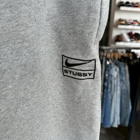 NIKE × STUSSY SWEAT PANT DO9340-063 GREY MEDIUM 76716