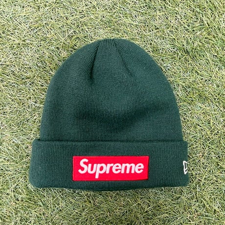 Supreme × NEW ERA BOX LOGO BEANIE DARK PINE 04762
