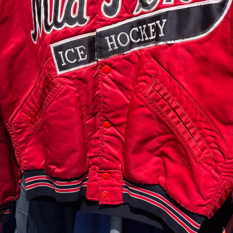 VINTAGE 80S WAPPEN CUSTOM JACKET RED 40 41535