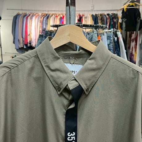 WTAPS BD 02 CTPL BROADCLOTH LS SHIRT OLIVE DRAB 04 222TQDT-SHM03 90209