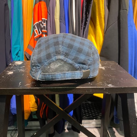 GAP 90S CORDUROY CHECK JET CAP BLUE/BLACK 17976