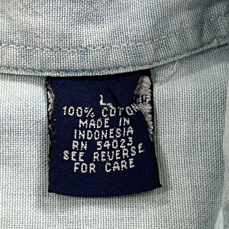 GAP 90S CHAMBRAY SHIRT BLUE LARGE 67007