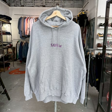 SAPEur DoTMAN COLORHEADS PURPLE LEOPARD SWEAT HOODIE GREY XL 59581
