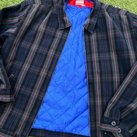 Supreme × COMME des GARCONS JUNYA WATANABE MAN PRINTED WORK JACKET NAVY PLAID MEDIUM 36992
