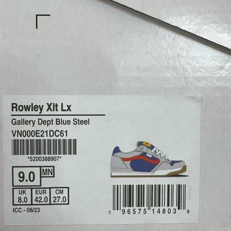 VANS × GALLERY DEPT VAULT ROWLEY XLT LX BLUE STEEL VN000E21DC61 27㎝ 93377