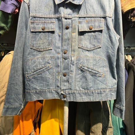 VINTAGE 70S DENIM TRACKER JACKET INDIGO FITS MEDIUM 43807
