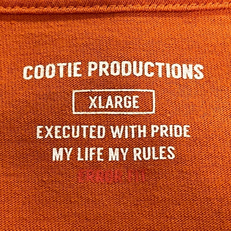 COOTIE GARMENT DYED ERROR FIT S/S TEE ORANGE XL 87892