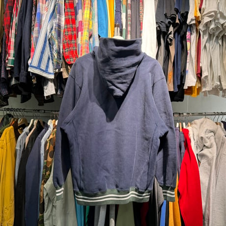 CHAMPION 90S RW RIB LINE HOODIE NAVY/GREEN XL 39523