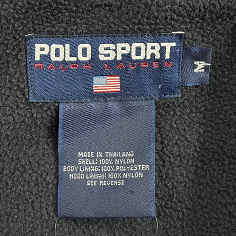 POLO SPORT 90S NYLON ZIP UP JACKET NAVY MEDIUM 69660