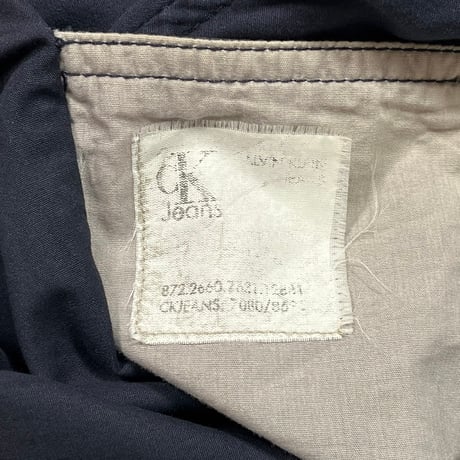 CALVIN KLEIN JEANS 90-00S COTTON ZIP JACKET LARGE NAVY 92681