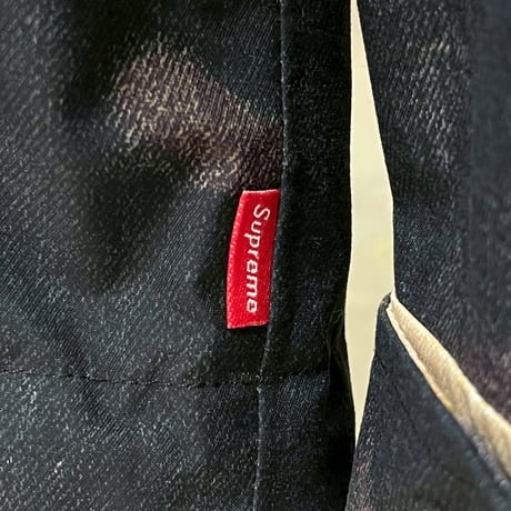 Supreme × THE NORTH FACE BLEACHED DENIM PRINT MOUNTAIN JACKET BLACK XL 65464