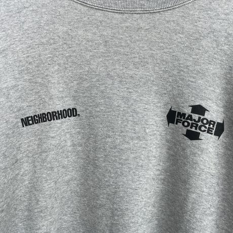 NEIGHBORHOOD  × MAJOR FORCE SWEATSHIRT LS GREY XL 232UWMFN-CSM01S 92696