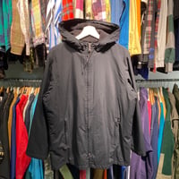 EDDIE BAUER 90-00S NYLON ZIP JACKET BLACK LARGE 69667