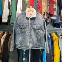 LEVI'S 90S CHEMICAL DENIM BOA JACKET LARGE 82545