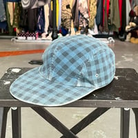90S GAP CORDUROY CHECK JET CAP BLUE/BLACK CAP 17976