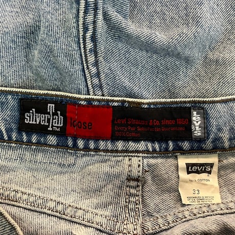 LEVIS 90S SILVER TAB LOOSE SHORT INDEGO 33 57282