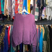 LANDS'END 90S 鹿の子 SWEAT PURPLE LARGE 60485