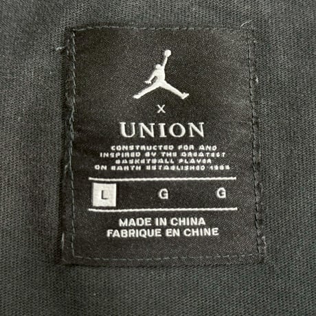 NIKE × UNION JORDAN BRAND LONG SLEEVE T-SHIRT DM2841-045 BLACK LARGE 17583