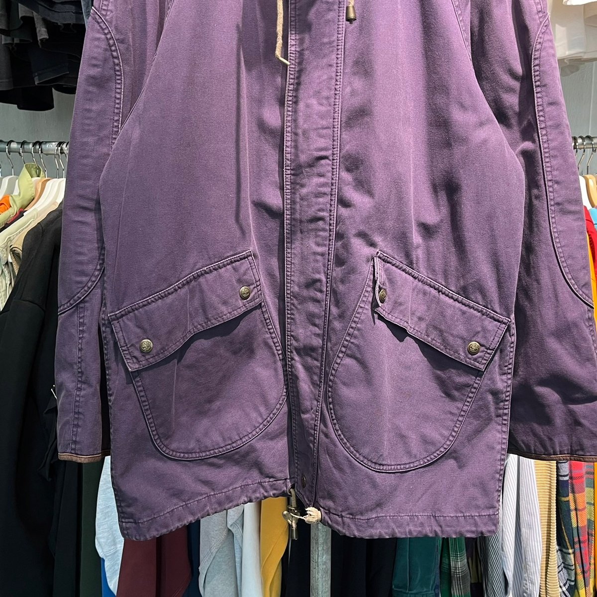 TIMBERLAND 00-90S PIPING LEATHER JACKET PURPLE