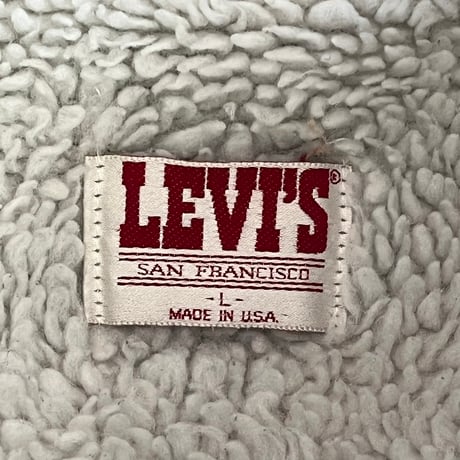 LEVI'S 90S CHEMICAL DENIM BOA JACKET LARGE 82545