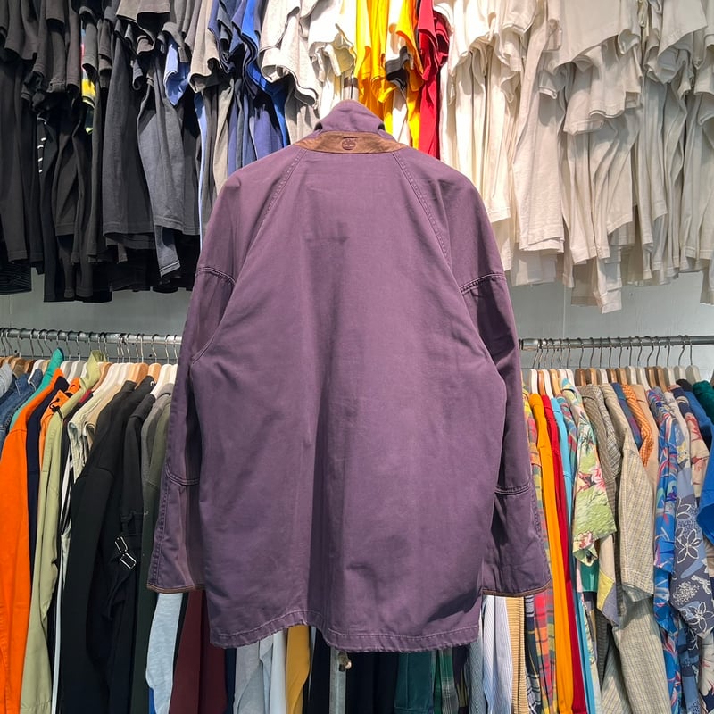 ジャケット・アウター 90s Timberland PIPING LEATHER JACKET TIMBERLAND 00-90S PIPING LEATHER JACKET PURPLE