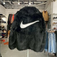 NIKE × AMBUSH REVERSIBLE FAUX FUR JACKET BLACK SMALL AQ9225-010 00202