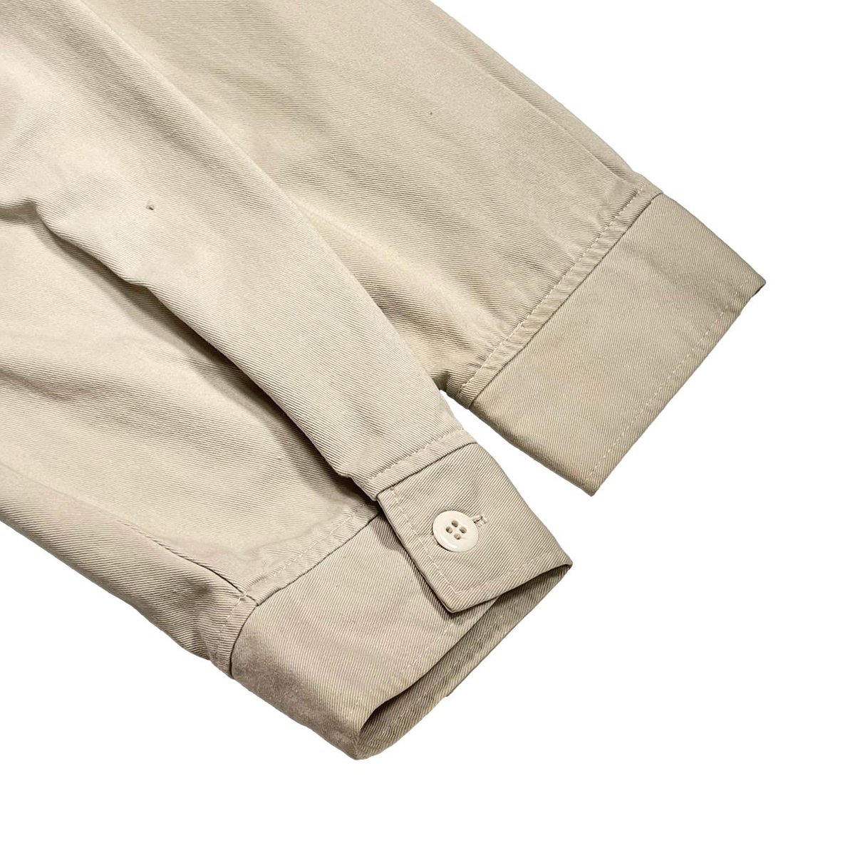 STUSSY 90s COTTON CHINO ZIP JACKET BEIGE LARGE
