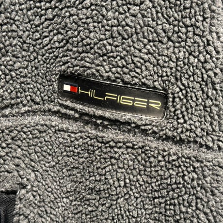 TOMMY HILFIGER 90S FLECCE HOODIE GREY/BLACK XL 98455