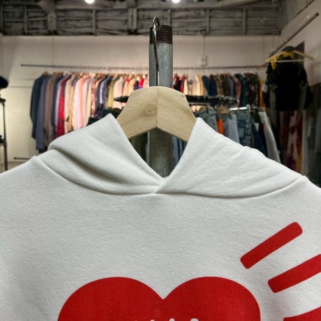 HUMAN MADE HEART LOGO HOODIE WHITE LARGE 55154