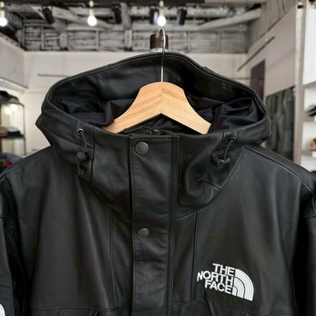 Supreme × THE NORTH FACE LEATHER MOUNTAIN PARKA BLACK SMALL 75644