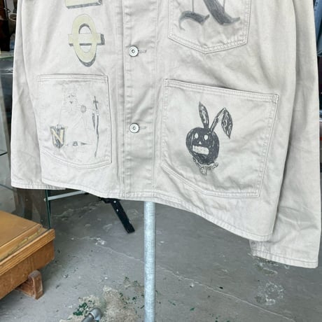 NEIGHBORHOOD 25SS MEMORIAL COVERALL JACKET GRAY MEIDUM 251AQNH-JKM01 26926